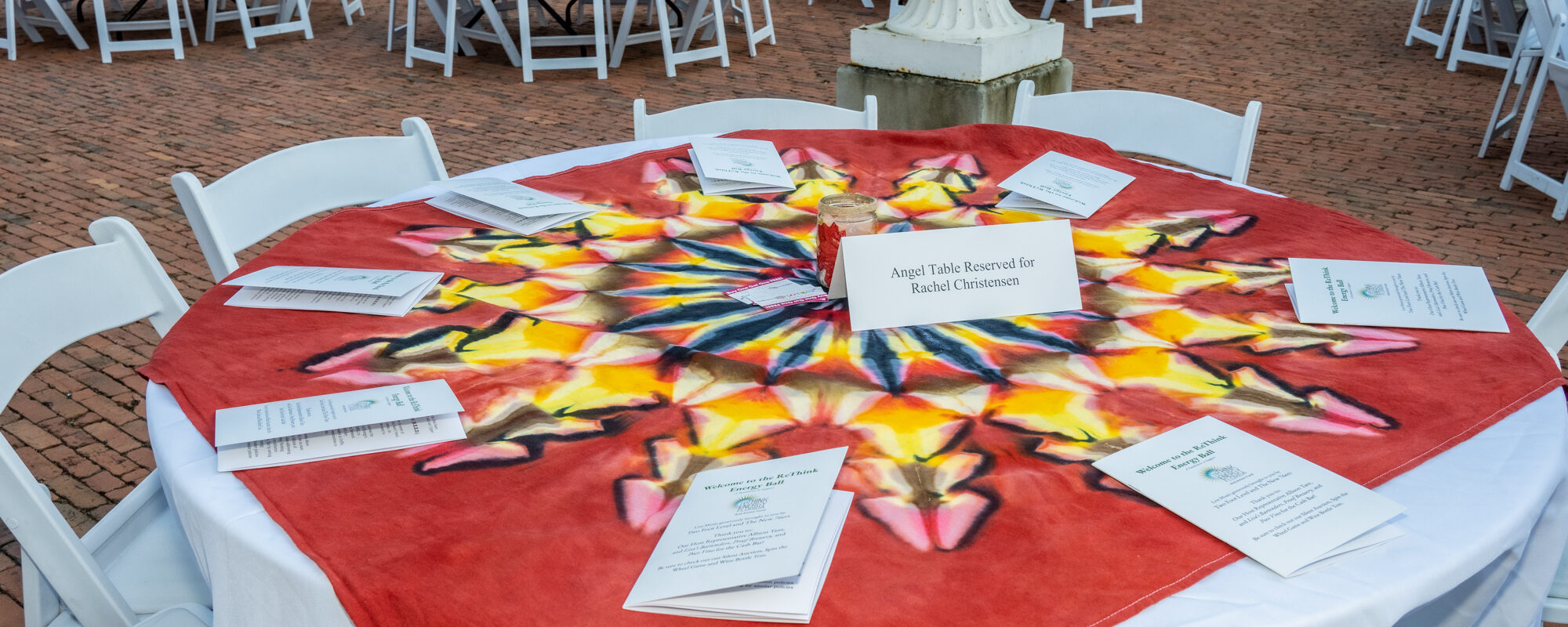 Angel Table reserved for Rachel Christensen at Energy Ball 2022. Credit: Bob O'Lary Photography